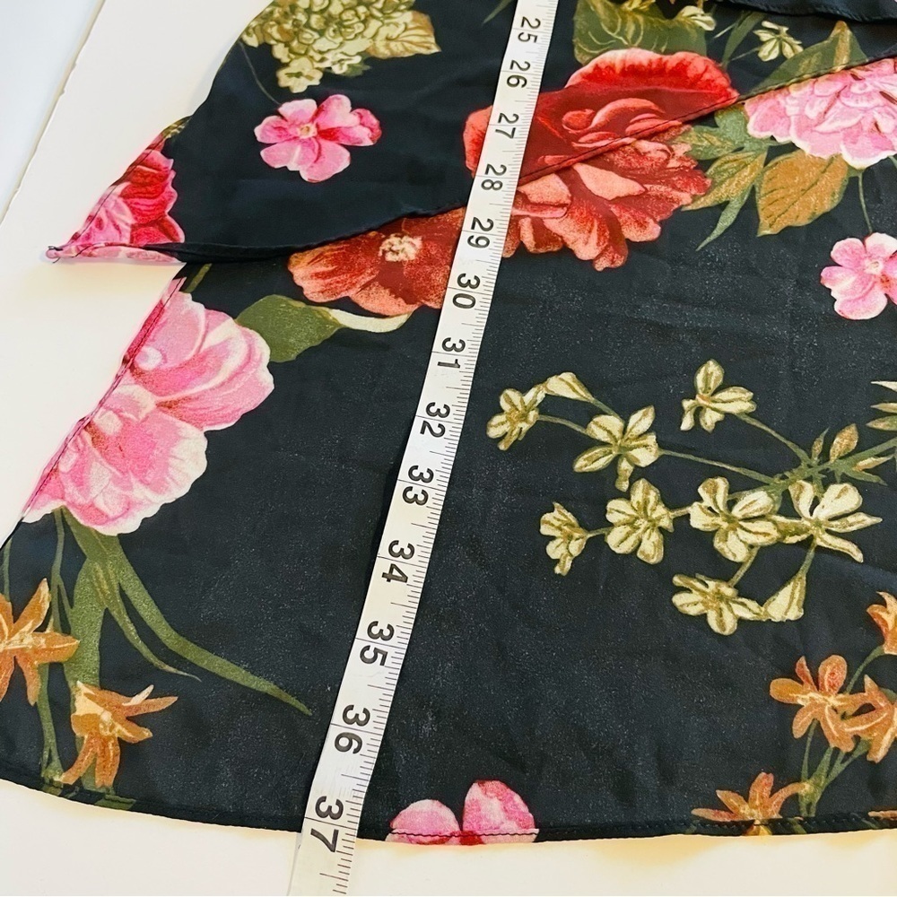 Catherine Womens S Tunic Top Floral Malandrino Asymmetrical Long Sleeve NEW - Picture 6 of 11